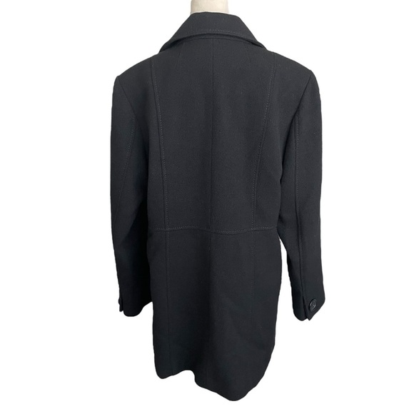 Croft & Barrow Women Size XL Wool Blend Double Breasted Black Corduroy Pea Coat - Picture 4 of 8